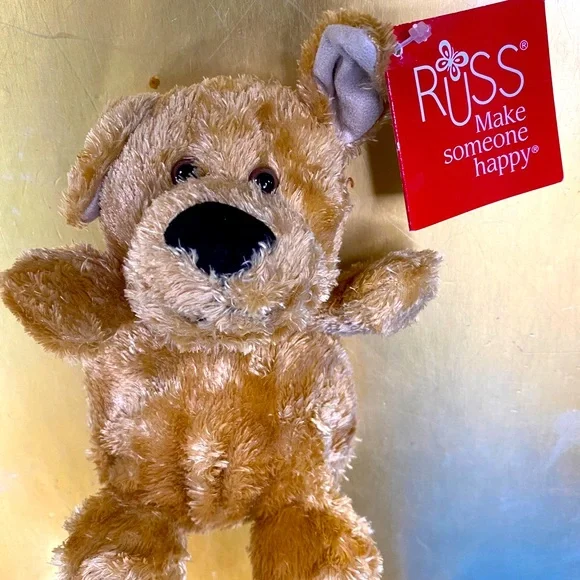 RUSS BERRIE NWT LUVVIES PUPPY SUPER SOFT BEANIE PLUSH MAKE SOMEONE HAPPY 2019 - Picture 9 of 11